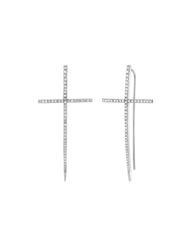 Diamond Cross Spike Earrings rembourrage situé sous