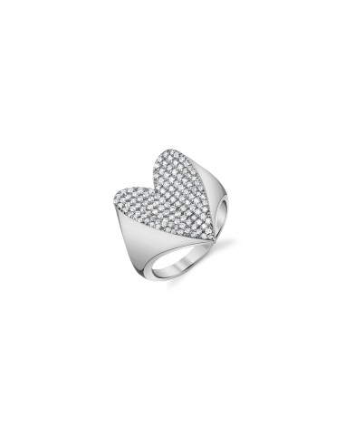 Folded Heart Pave Diamond Ring de l' environnement