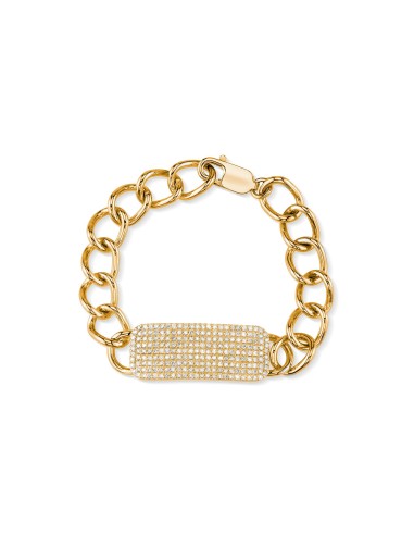 14K Gold Diamond ID Bracelet commande en ligne