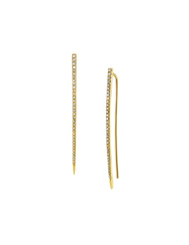 14K Gold Diamond Spike Earrings meilleur choix