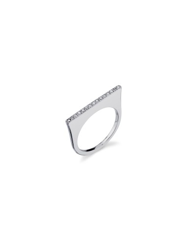 Silver Diamond Tower Slice Ring plus qu'un jeu 