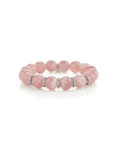 Rosy Outlook Rose Quartz and Diamond Bracelet Profitez des Offres !