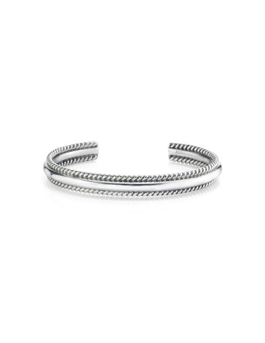 Mr. LOWE Men's Silver Rope Cuff Bracelet une grave pollution 