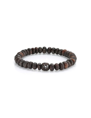 Mr. LOWE Men's Coffee Quartz Bracelet with Yemen Bead - 8mm Amélioration de cerveau avec