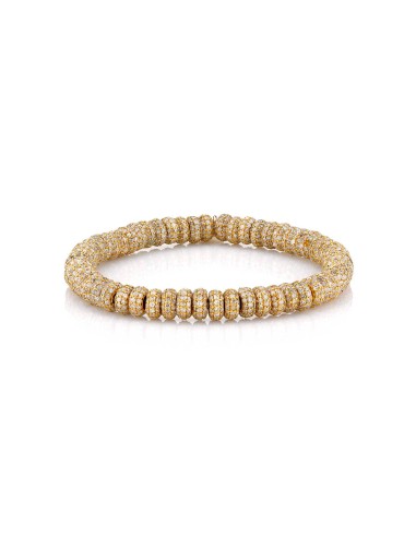 14k Gold Diamond All Around Donut Bracelet - 8mm vous aussi creer 