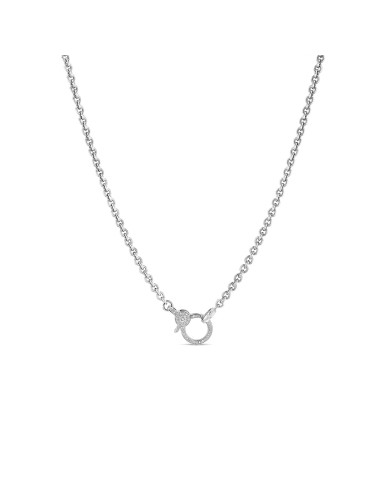 Short Cable Chain Necklace with Diamond Claw Clasp - 17" de l' environnement