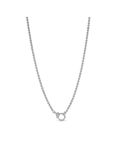 Long Cable Chain Necklace with Diamond Claw Clasp - 36" en ligne