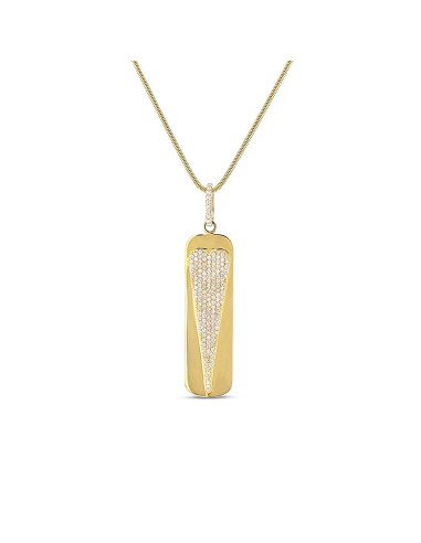 14k Diamond Heart Dog Tag Pendant shop