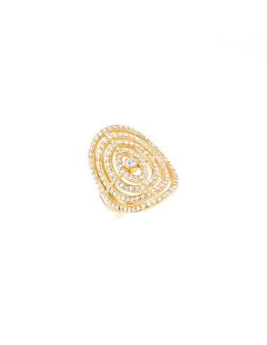 14k Gold Diamond Orbit Ring la colonne vertébrale