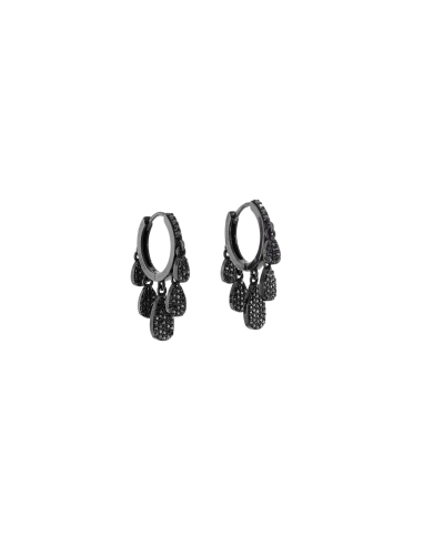 Black Diamond Five Drop Shaker Diamond Earrings Jusqu'à 80% De Réduction