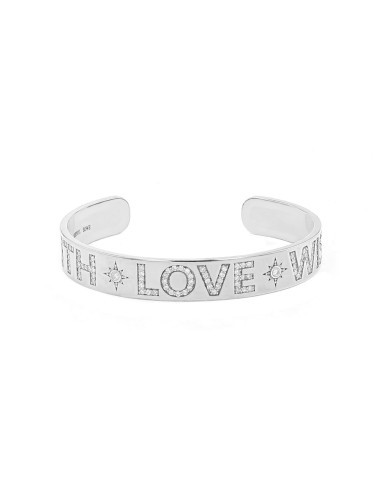 Faith Love Wisdom Diamond Cuff Bracelet en stock