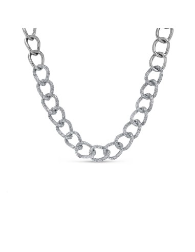 Pave Diamond London Link Necklace - 17" commande en ligne