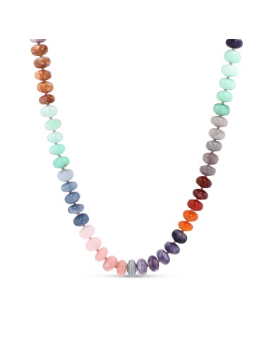 Rainbow Opal and Diamond Candy Choker Necklace Toutes les collections ici