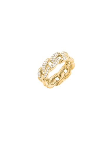 14k Diamond Curb Chain Link Ring une grave pollution 