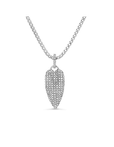 Skinny Heart Pave Diamond Pendant pas cheres