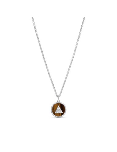 Mr. LOWE Men's Tigers Eye and Diamond Serenity Pendant Chain Necklace votre restaurant rapide dans 