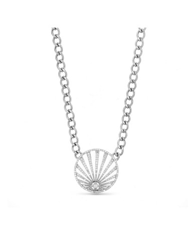 Diamond Sunrise Pendant Necklace - 17" est présent 