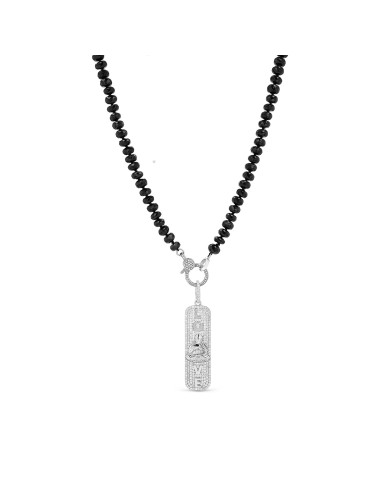 Pave Love Buddha Pendant on Spinel Knotted Necklace - 36" acheter