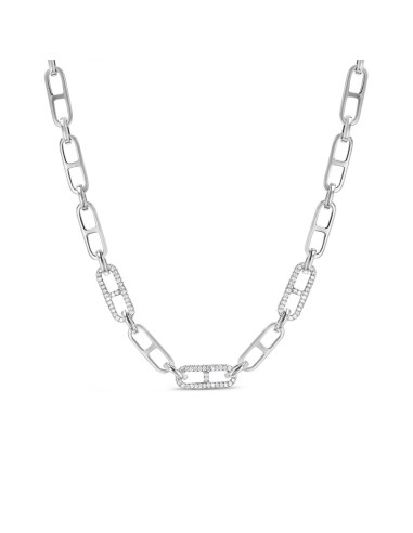 Three Paris H Pave Link Necklace - 16" à prix réduit toute l'année