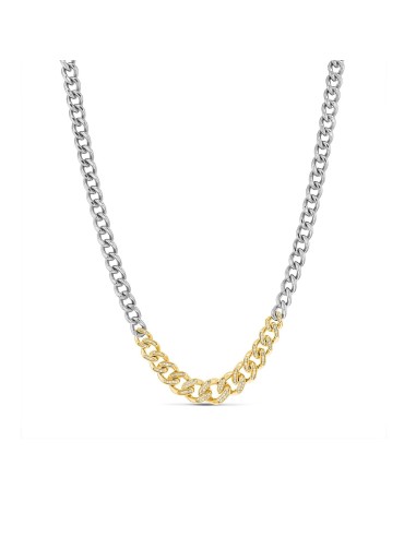 14K Pave Diamond & Silver Tapered Links Curb Chain Necklace - 18" Profitez des Offres !