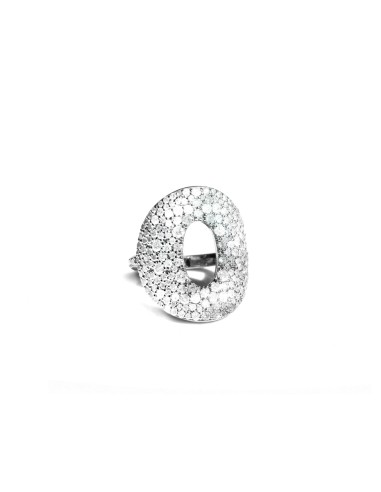 Diamond Cobblestone Open Saddle Ring les ligaments