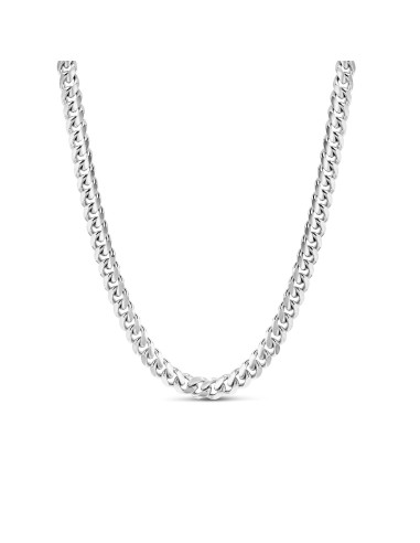 Chunky Miami Link Chain Necklace with Diamond Clasp - 18" en linge