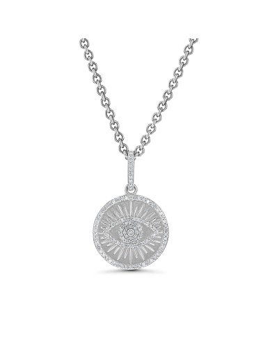 Diamond Evil Eye Coin Charm Pendant Paris Déstockage Promo