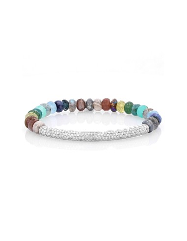 Montecito Nights Mix Bead Bracelet with Diamond Bar - 7mm prix pour 