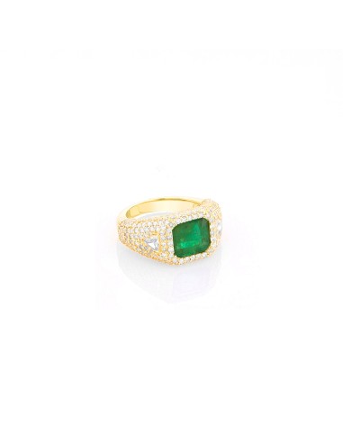 14K Emerald Diamond Bombé Ring "One of a Kind" acheter en ligne