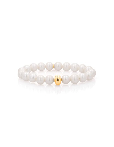 Mr. LOWE Men's 14k Gold White Pearl Bracelet de l' environnement