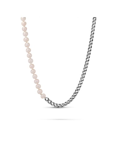 Mr. LOWE Men's Pearl & Flat Curb Chain Necklace - 20" de l' environnement