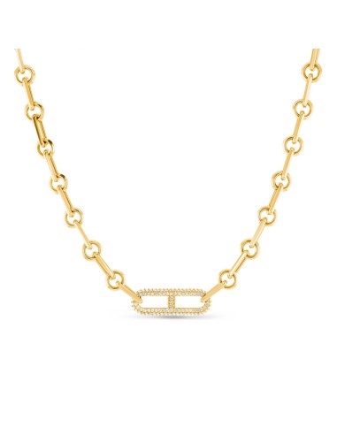 14k Single Diamond H Paris Link Soho Necklace de France