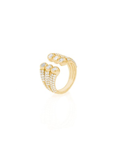 14k Diamond Open 6 Bezel Ring Economisez 