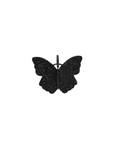 Black Butterfly Pendant with Black Diamonds de France