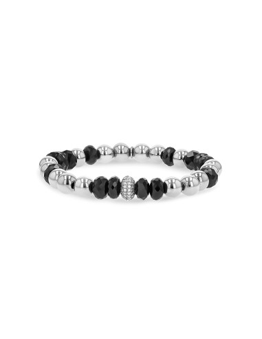 Spinel and Bali Bead Bracelet with Diamond Donut - 7mm sur le site 