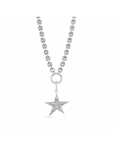 Diamond Cobblestone Star Pendant on Cable Chain Necklace Le MVP de beaucoup