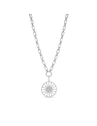 Diamond Starburst Pendant on Soho Chain Necklace brillant des détails fins