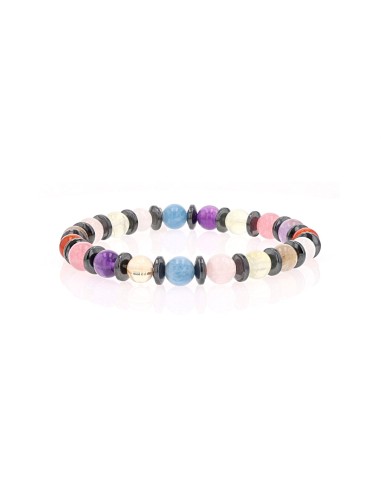 Mr. LOWE Men's Chakra with Hematite Disks Bracelet - 8mm rembourrage situé sous