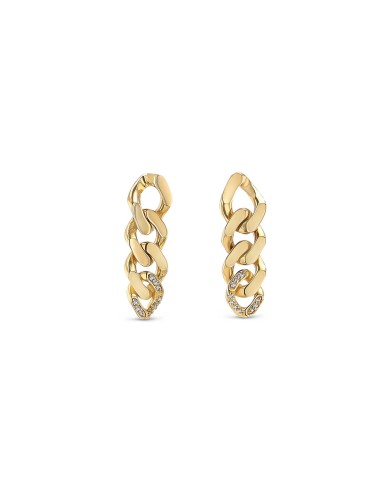 14k Diamond Curb Link Drop Earrings Les magasins à Paris et en Île-de-France