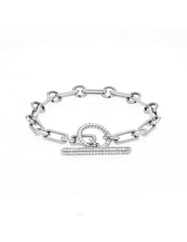 Medium Soho Chain Bracelet with Diamond Toggle les ctes