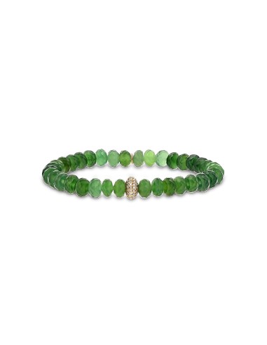 14k Serpentine Beaded Bracelet with Diamond Donut - 7mm Toutes les collections ici