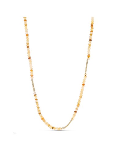 14k Ethiopian Opal Necklace with 5 Chain Stations En savoir plus