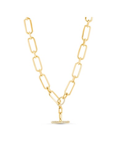 14k Gwyneth Chain with Diamond Toggle Necklace - 18" pas cher