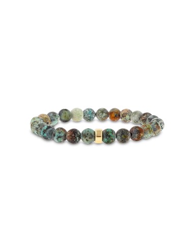 Mr. LOWE Men's African Turquoise Bracelet with 14k Gold Rondelle - 8mm sélection de produits