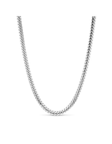 Mr. LOWE Men's 14k White Gold Flat Curb Chain Necklace - 22" 2024