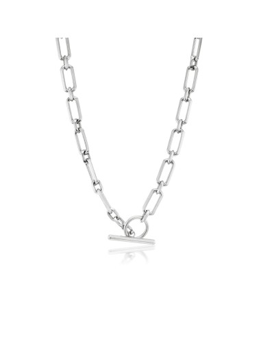 Gwyneth Sterling Silver Chain Necklace with Toggle - 18" s'inspire de l'anatomie humaine