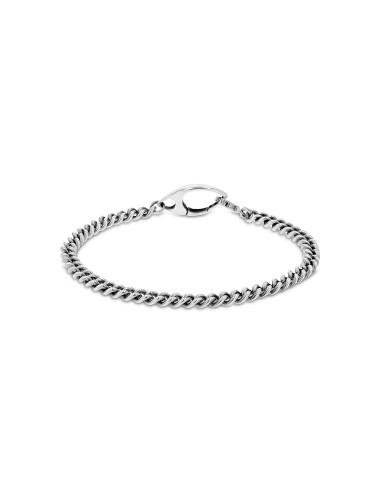 Mr. LOWE Men's Silver Curb Chain Bracelet 2024