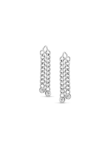 Diamond Bezels Curb Chain Drop Earrings online