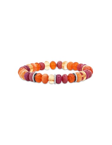 Sunset Mix Gemstone Bracelet with Diamond Rondelles sélection de produits