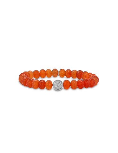 Cuties Icon Bracelet - Carnelian with Diamond Butterfly Bead les muscles